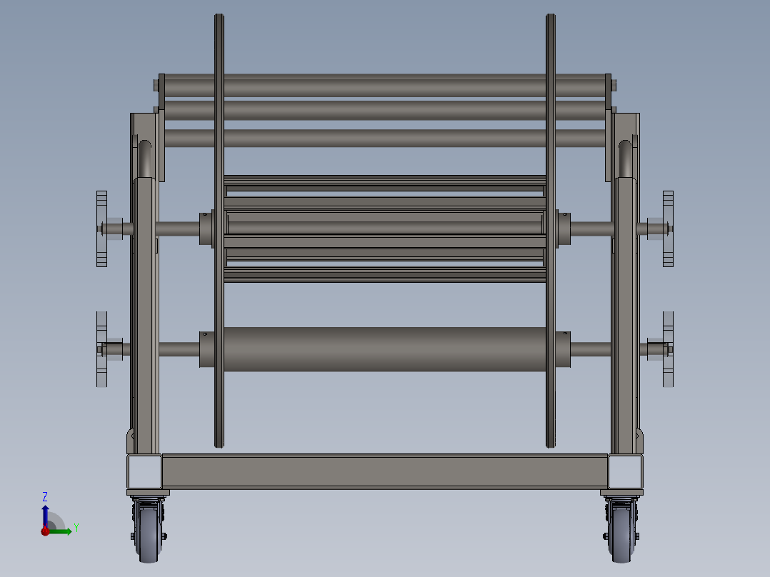 实心轮胎收卷胶料总装sw15可编辑右视图