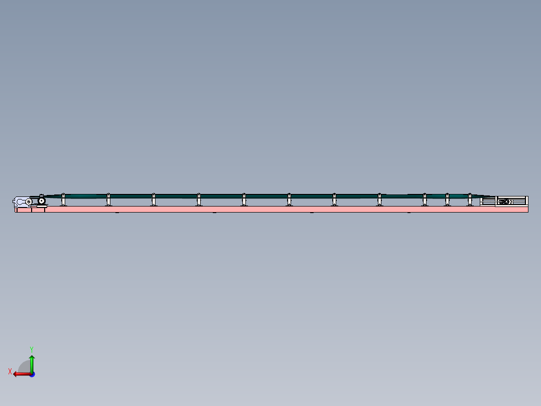 煤矿地轨煤块传送设备sw17可编辑后视图