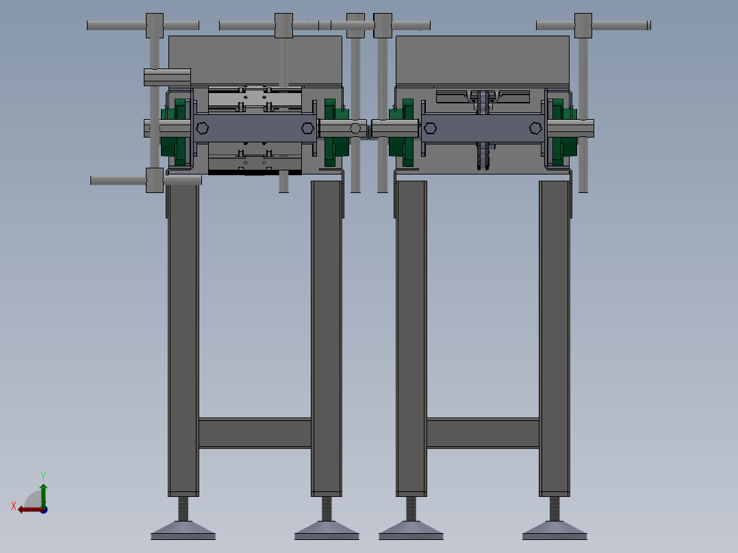 双排链式传送机构sw17可编辑后视图