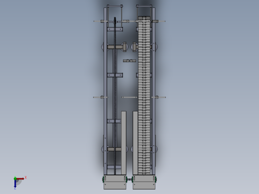 双排链式传送机构sw17可编辑俯视缩略图