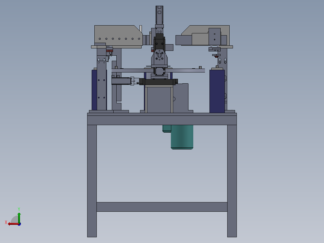 4工作位转台（sw12可编辑+工程图）后视图