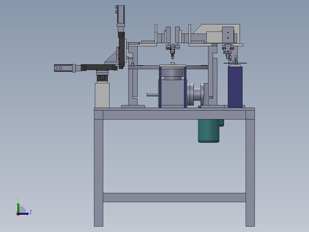 4工作位转台（sw12可编辑+工程图）左视图