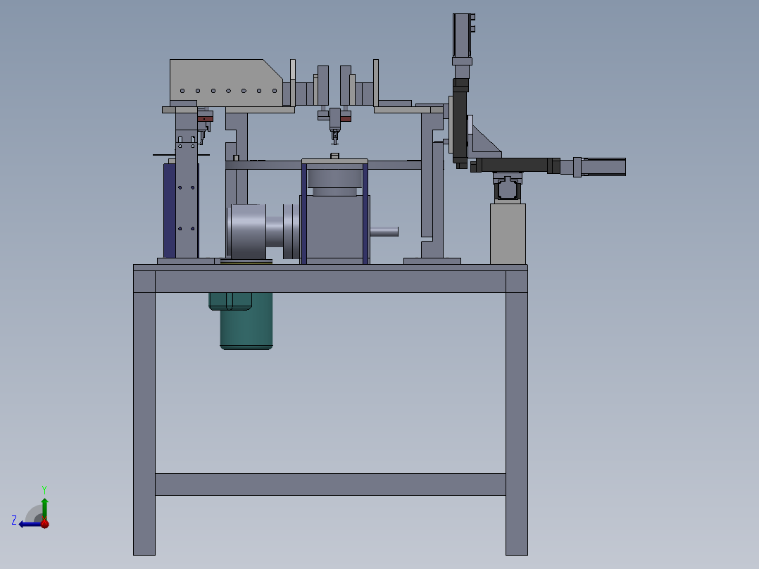 4工作位转台（sw12可编辑+工程图）右视图