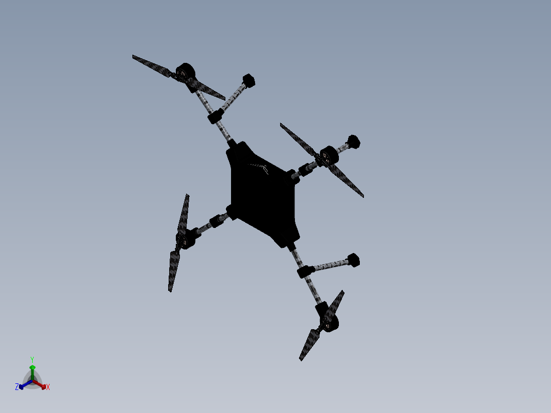 波拉兹航空无人机正等轴测图