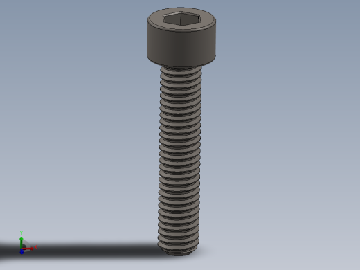 Screw_DIN_912_M6x30F_A2.SLDPRT公制内六角螺钉