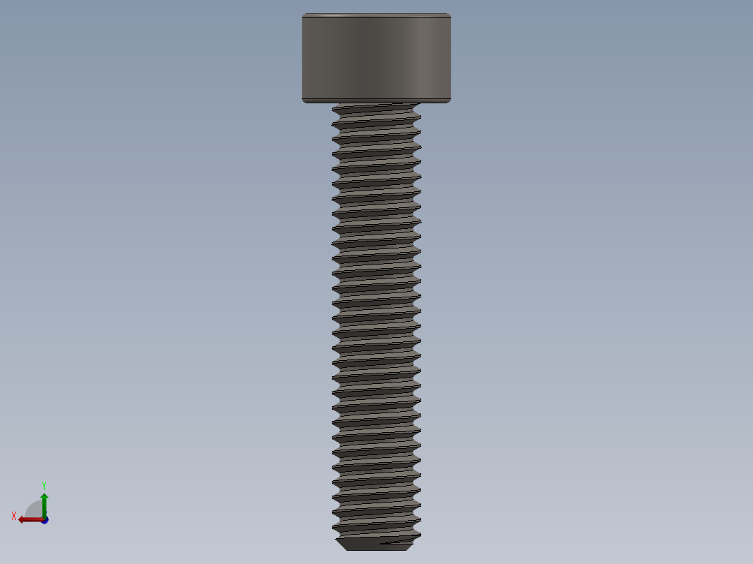 Screw_DIN_912_M6x30F_A2.SLDPRT公制内六角螺钉后视图