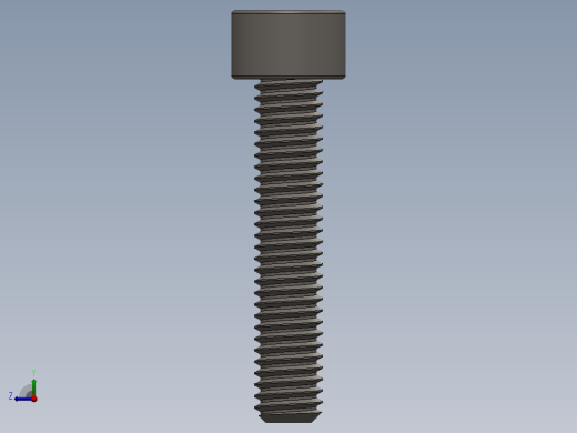 Screw_DIN_912_M6x30F_A2.SLDPRT公制内六角螺钉右视缩略图