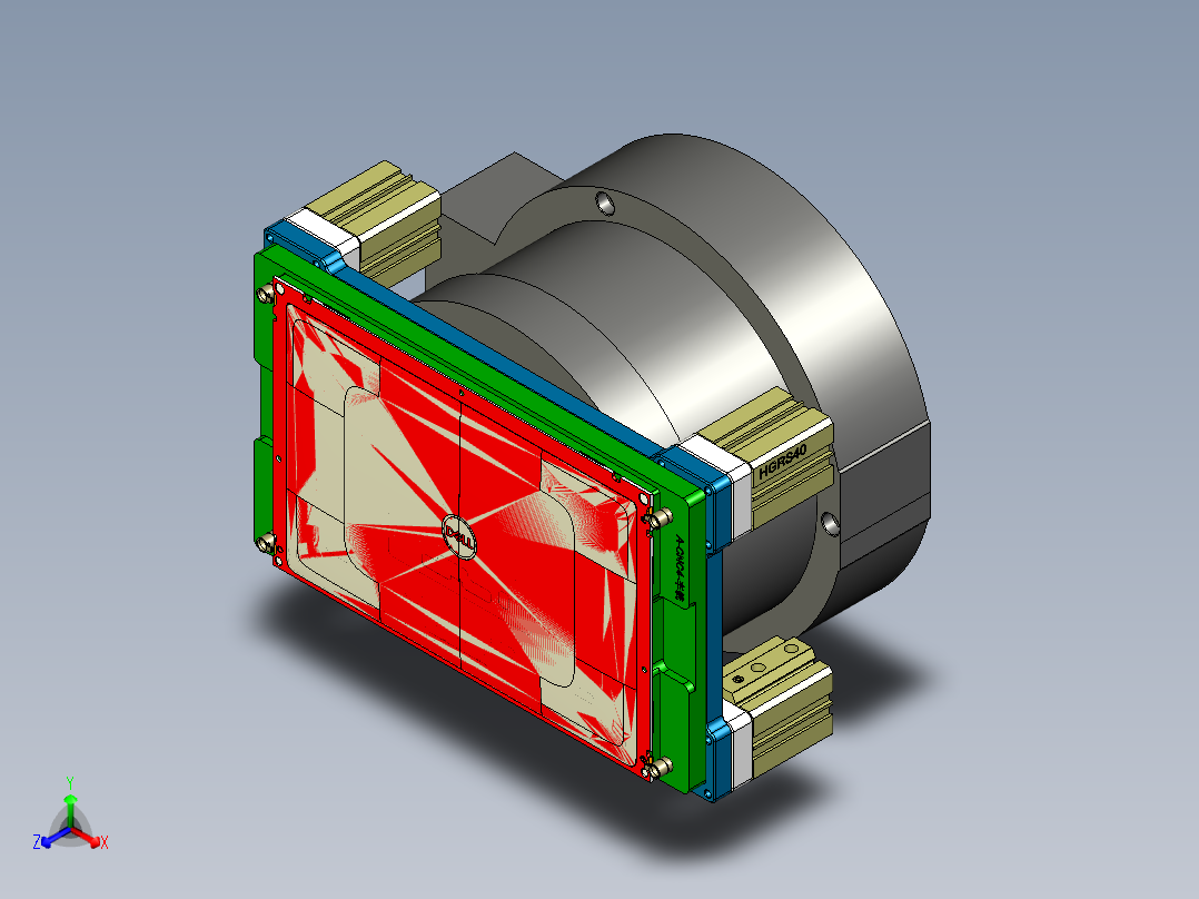 一款电脑金属外壳车铣外观面工装治具模型