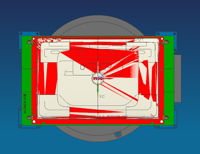 一款电脑金属外壳车铣外观面工装治具模型