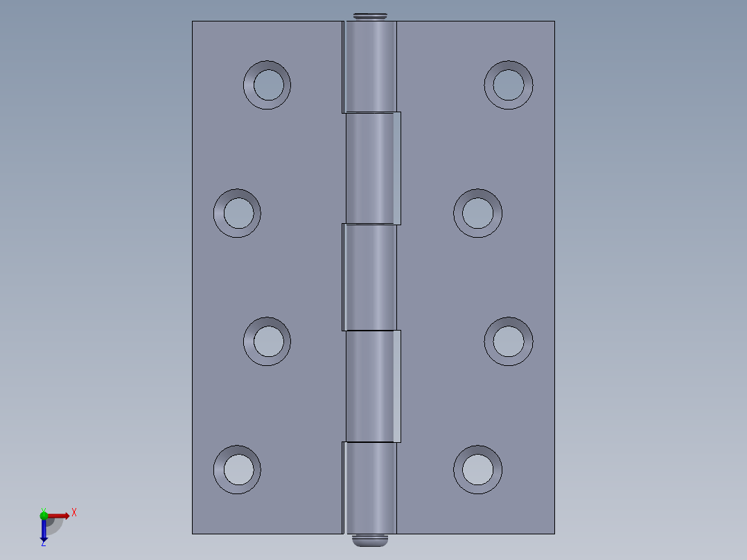 门合页铰链俯视图