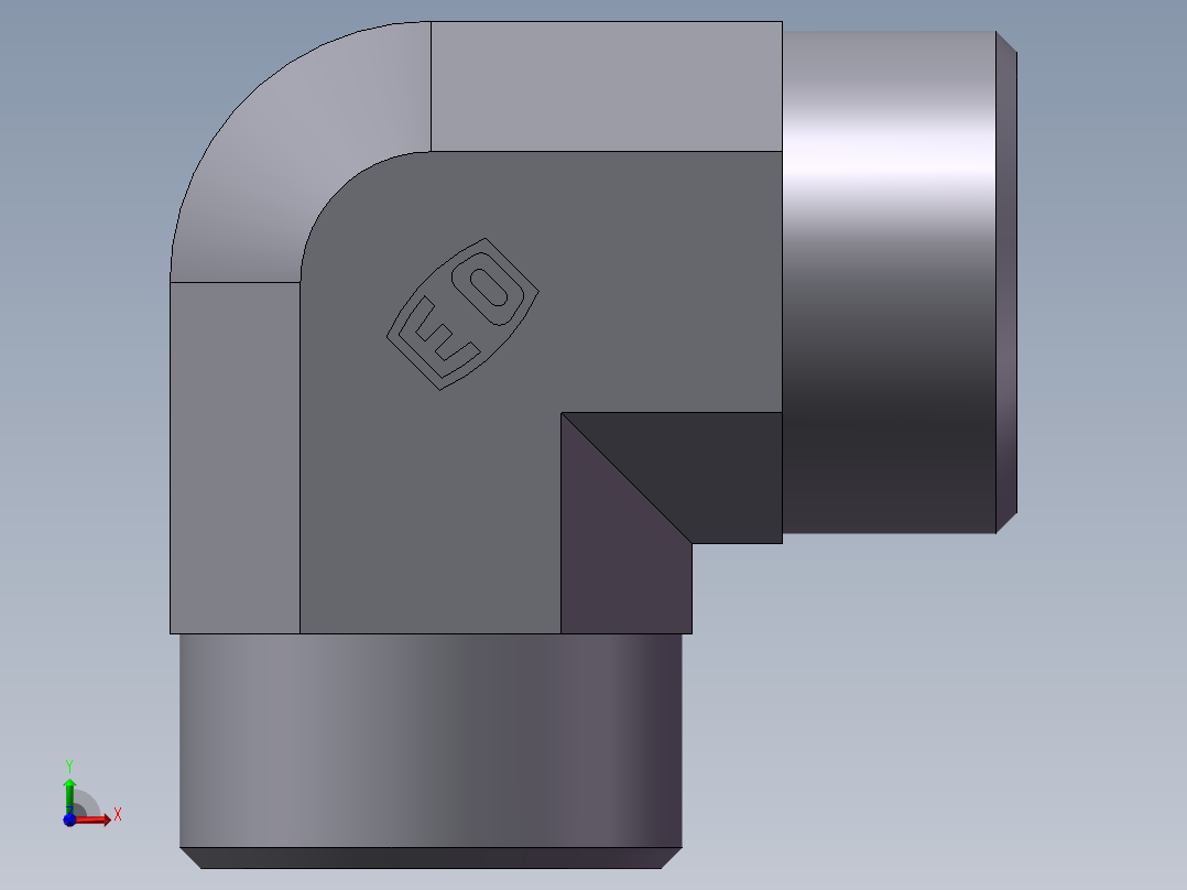 弯接头-W、1C9-30前视图