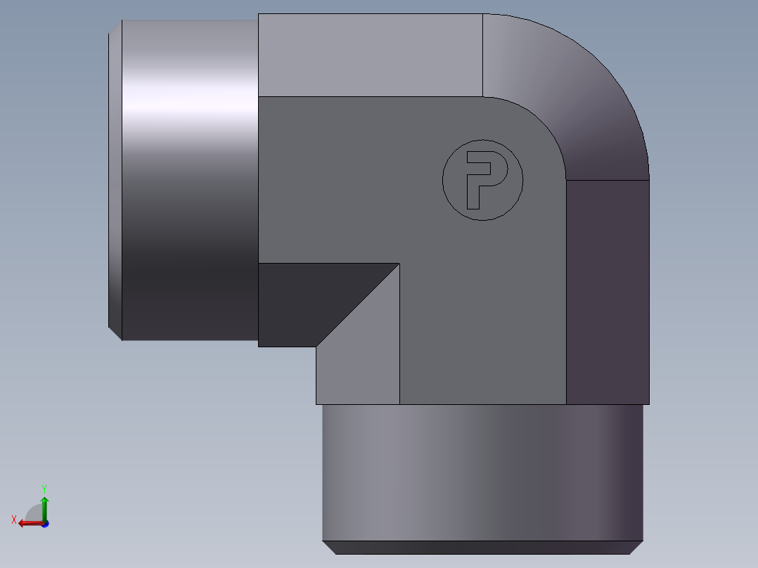弯接头-W、1C9-30后视图