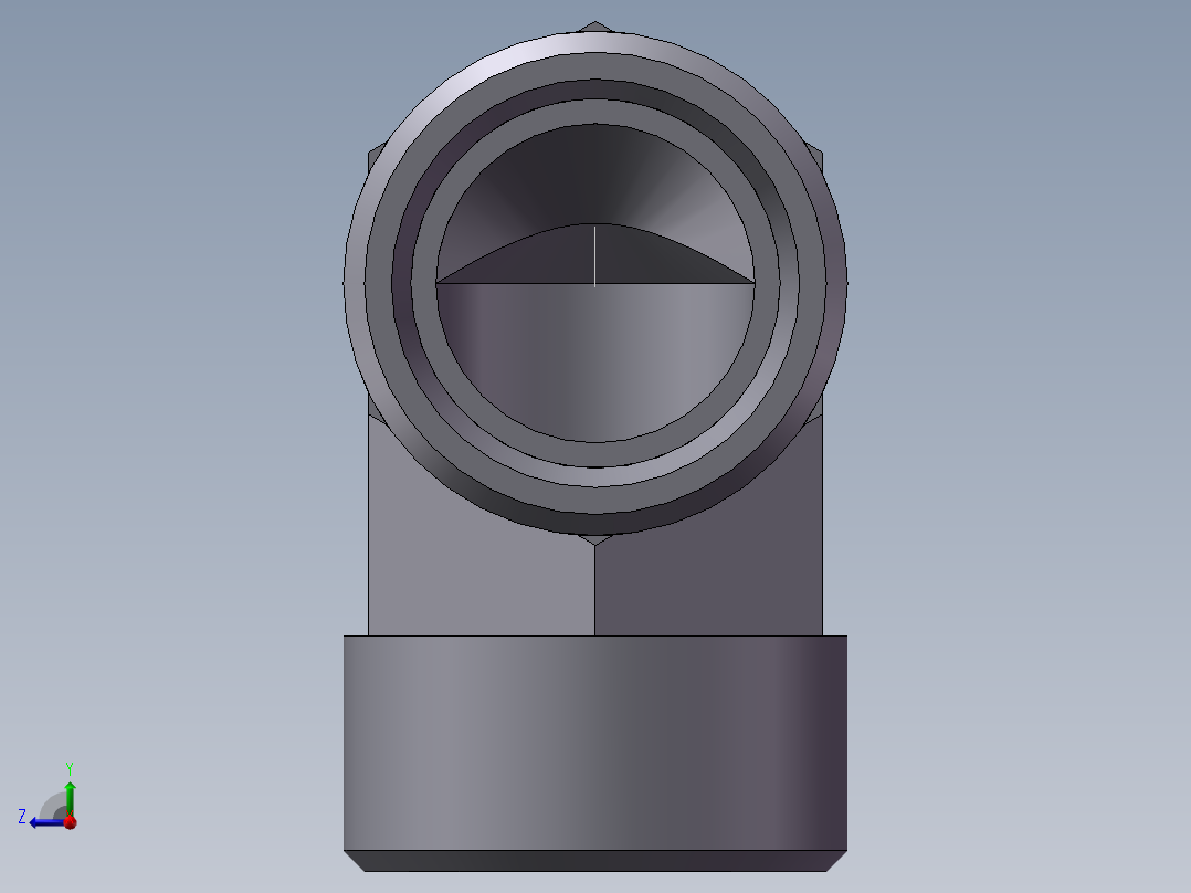 弯接头-W、1C9-30右视图