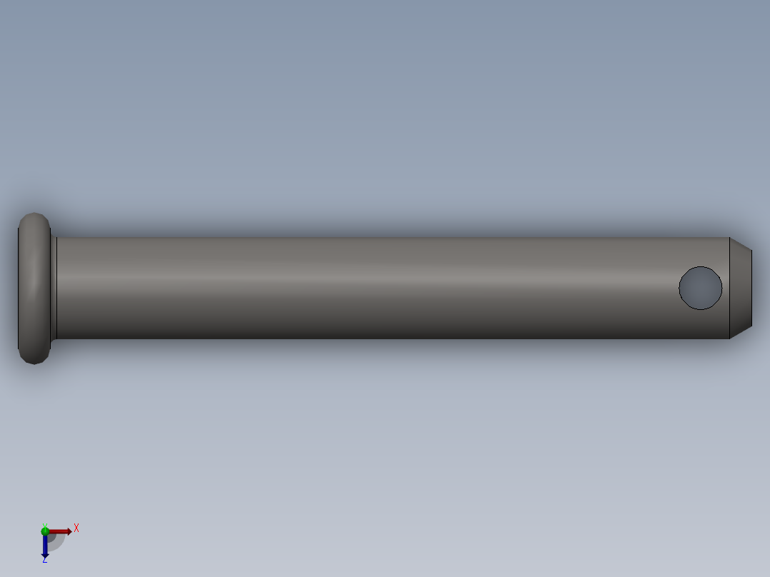 GB882-88 销轴B型8×55俯视图