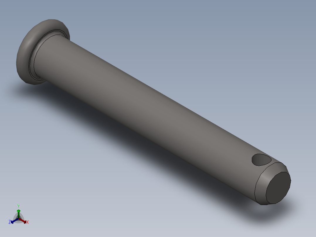 GB882-88 销轴B型8×55正等轴测图