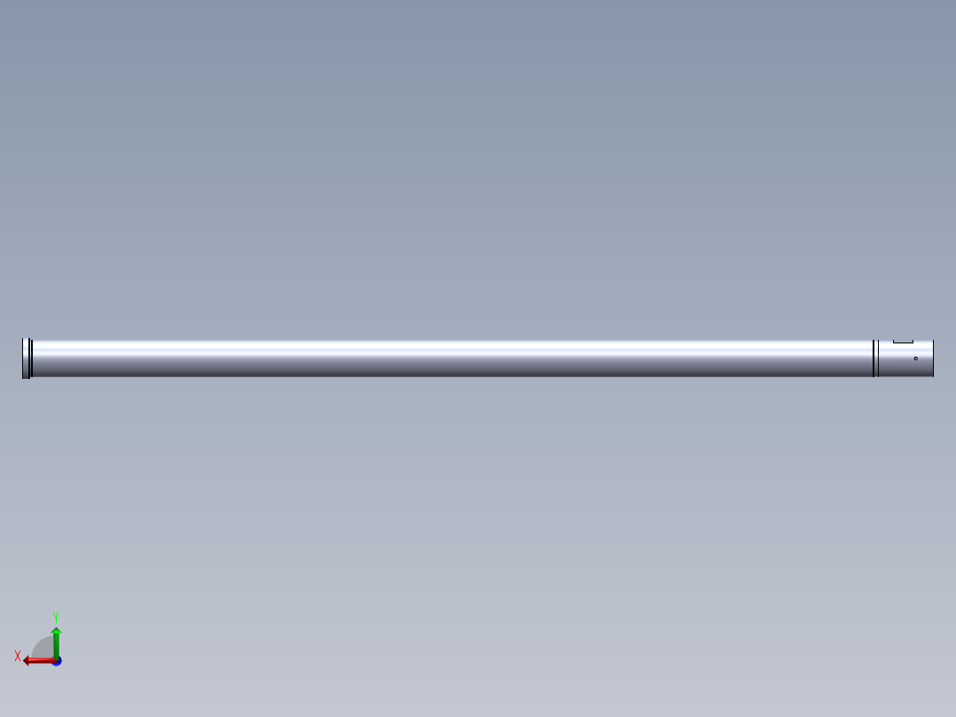 液压缸缸筒后视图