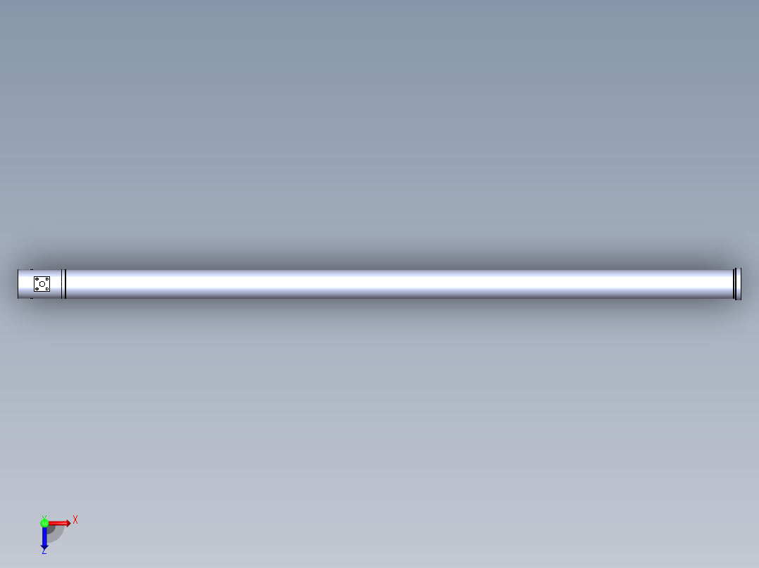 液压缸缸筒俯视图