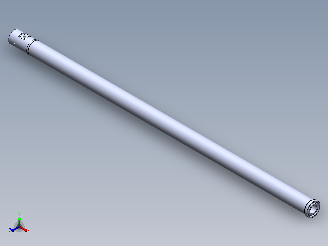 液压缸缸筒正等轴测图