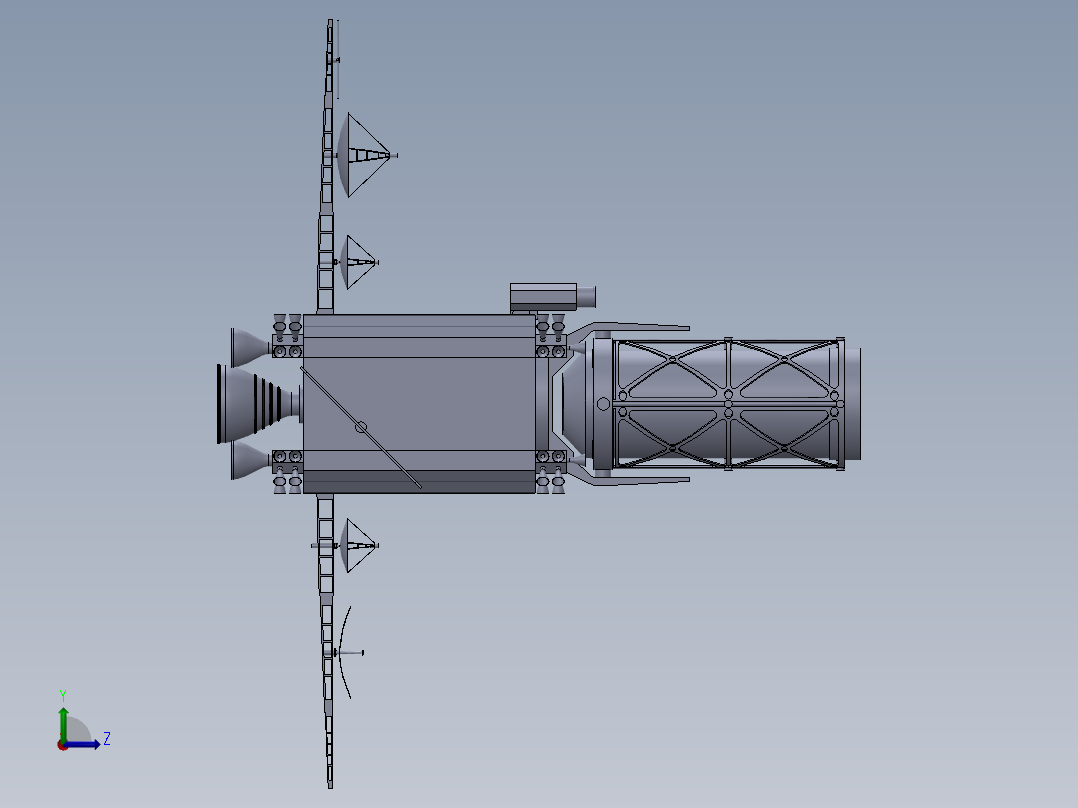 卫星、空间站(38)左视图