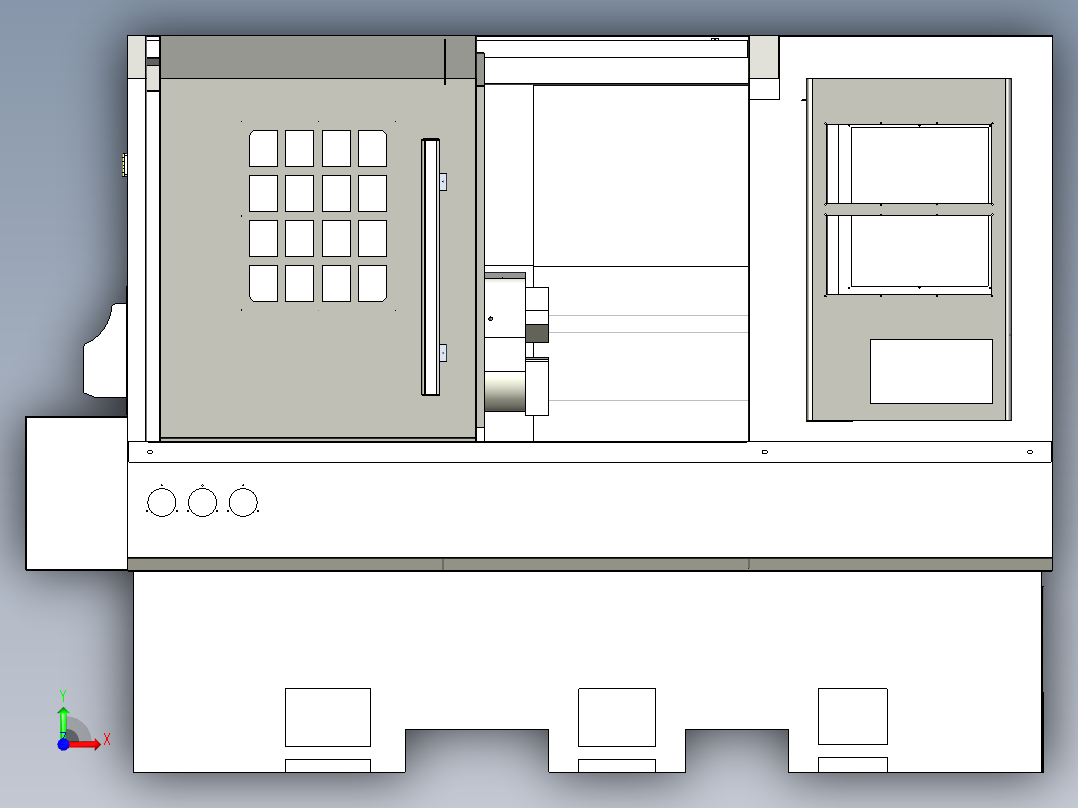 G500L数控车床前视图