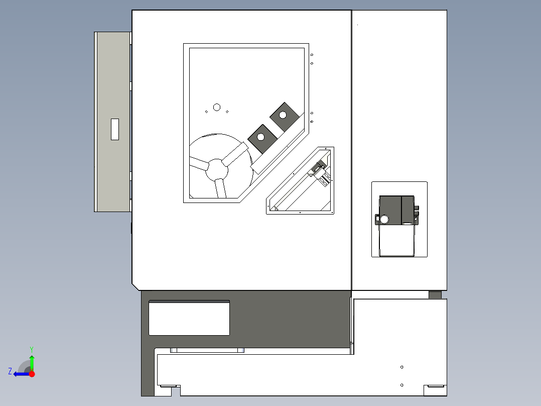 G500L数控车床右视图