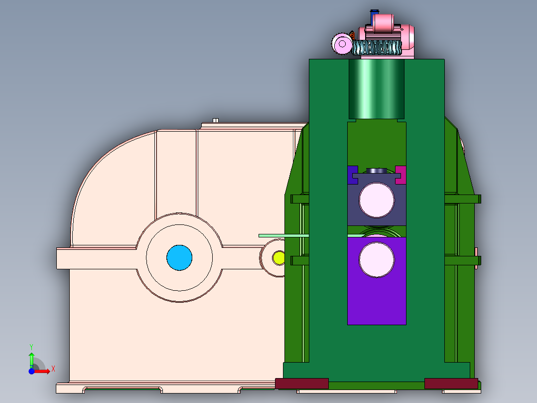 带钢冷连轧机前视图