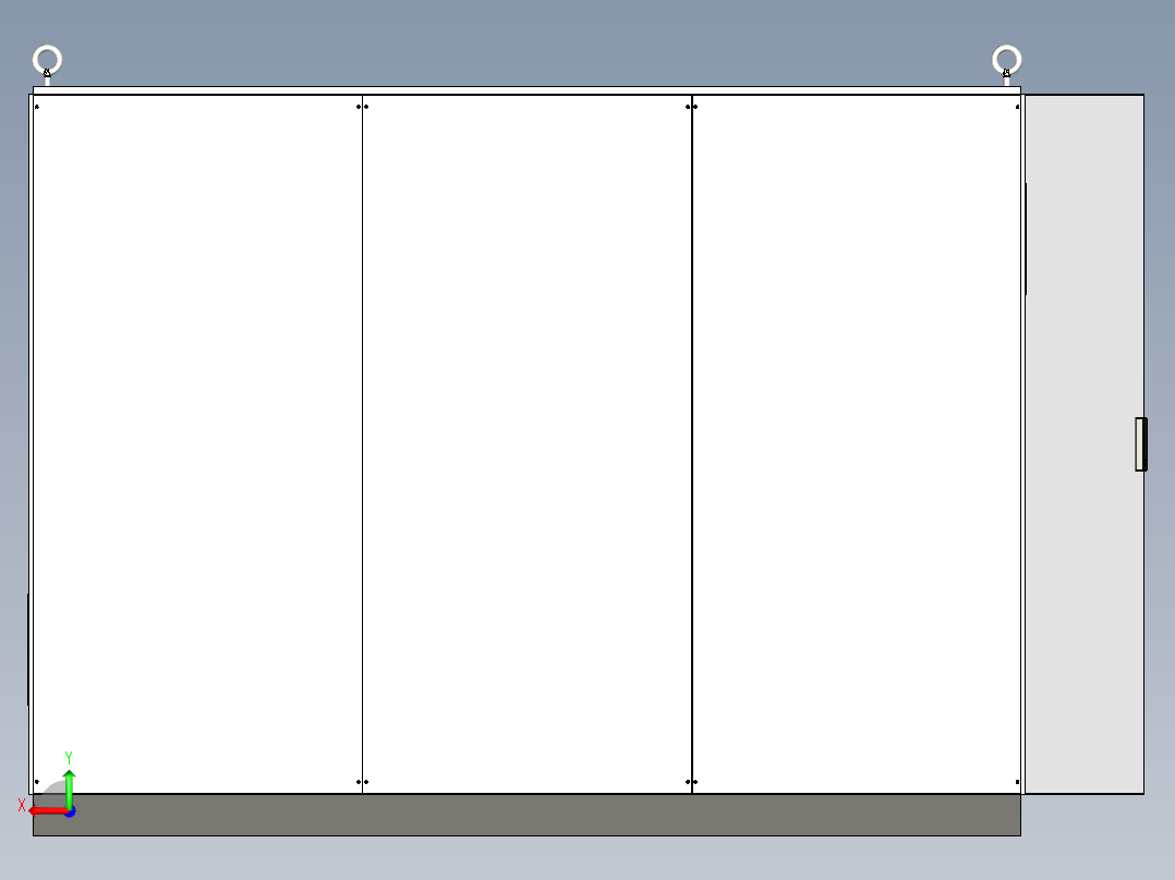 三柜组装630A电源柜plc4011控制柜 55889后视图