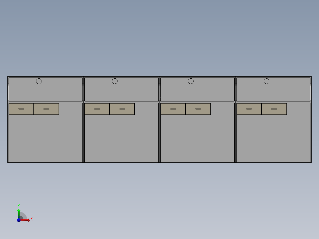 货架、PCB工作台前视图