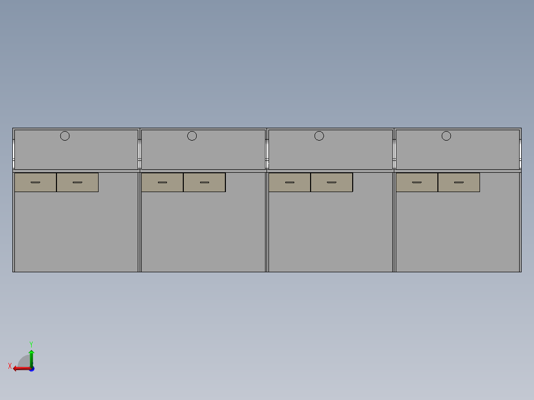 货架、PCB工作台后视图