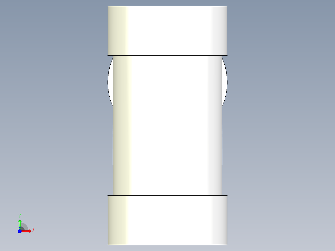 B3004517-基于夏洛特管件90度卫生三通带配置前视图
