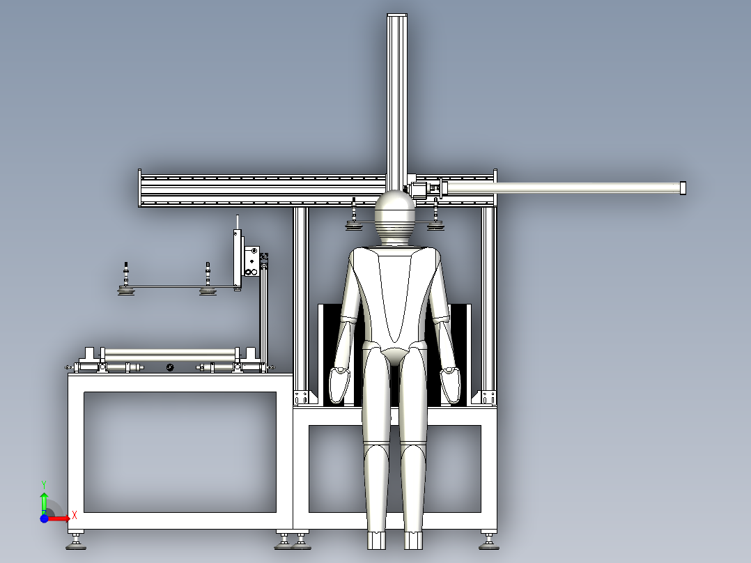 自动上下料双面钣金涂油机前视图