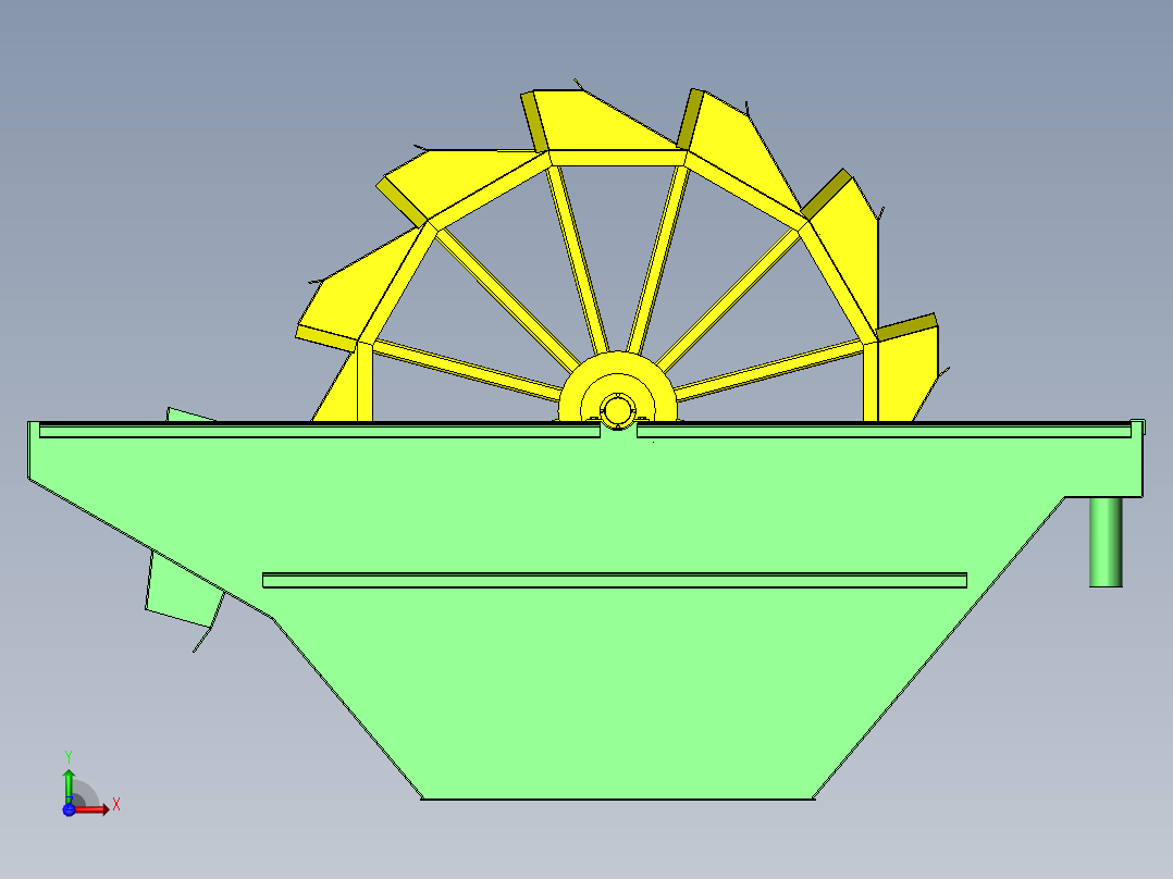 砂分离机sand-separator-2831-模型格式为 stp sw前视图