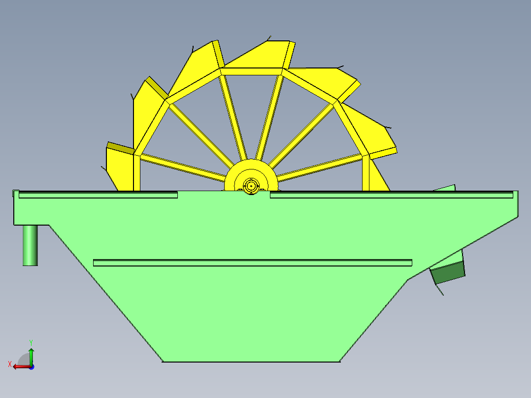 砂分离机sand-separator-2831-模型格式为 stp sw后视图