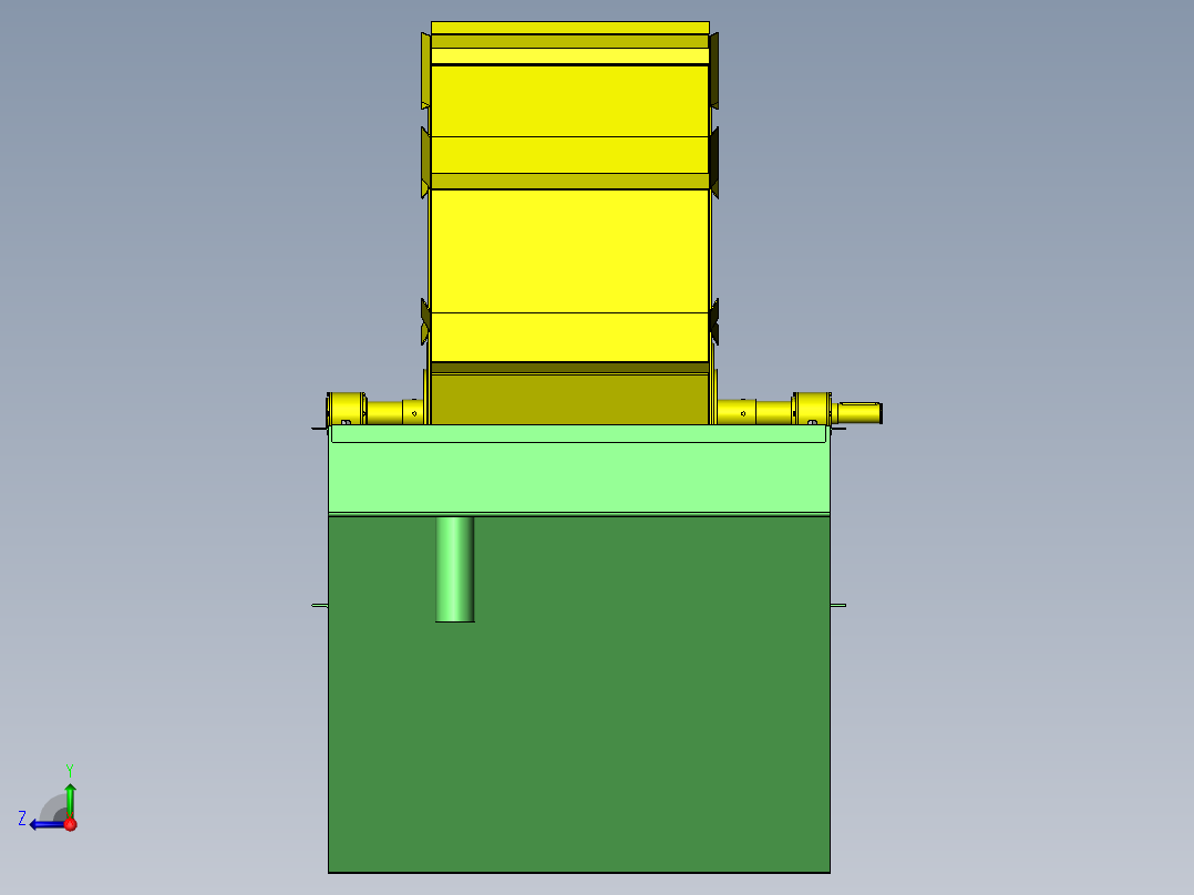 砂分离机sand-separator-2831-模型格式为 stp sw右视图