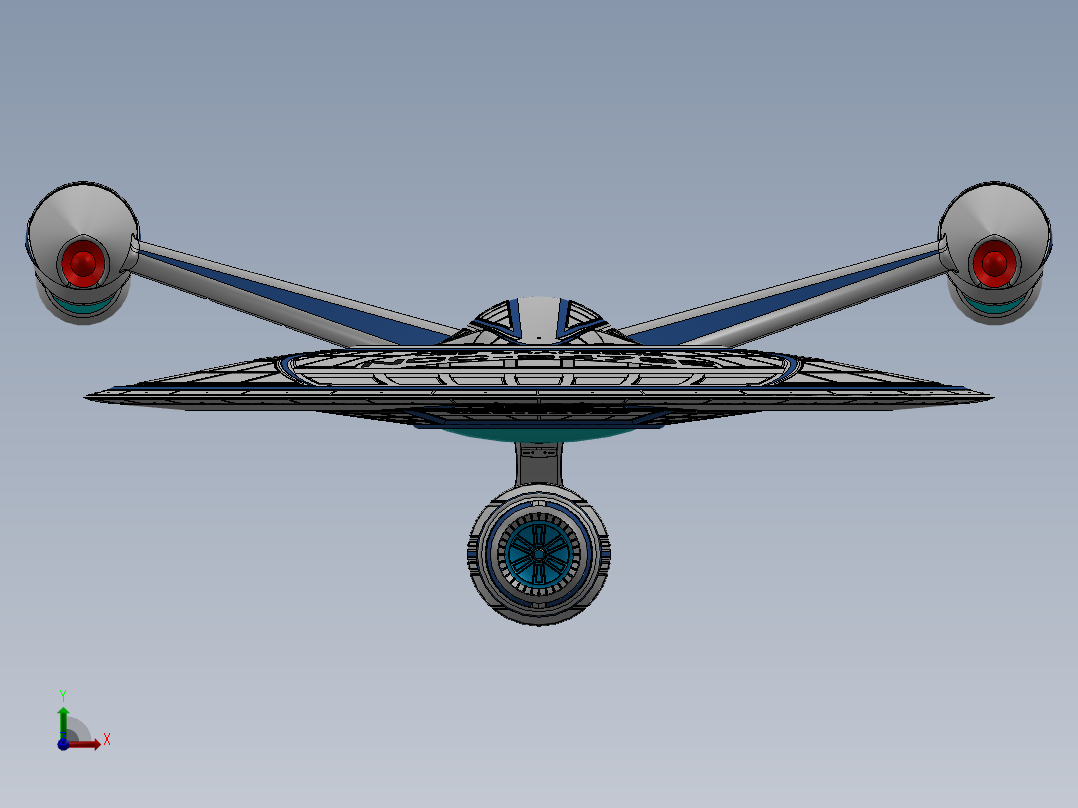 雄伟号航空母舰 NCC-84792前视图