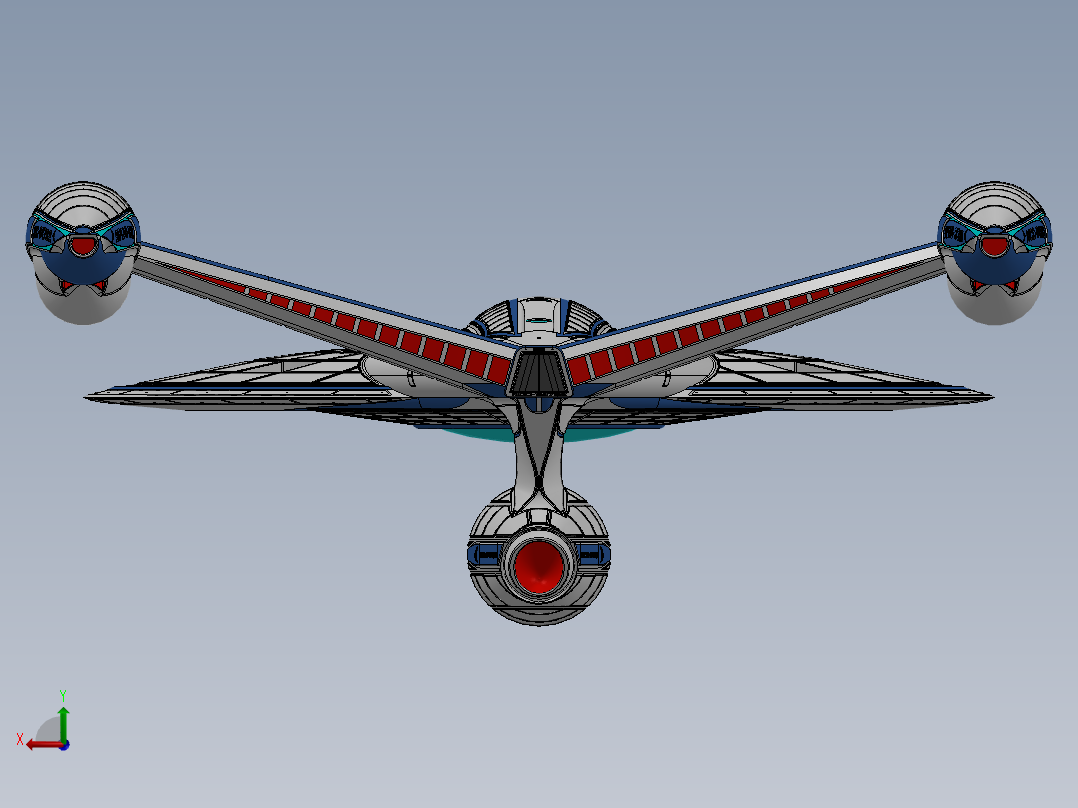 雄伟号航空母舰 NCC-84792后视图