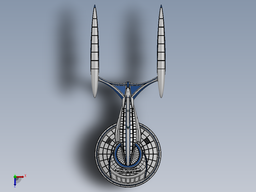 雄伟号航空母舰 NCC-84792俯视图