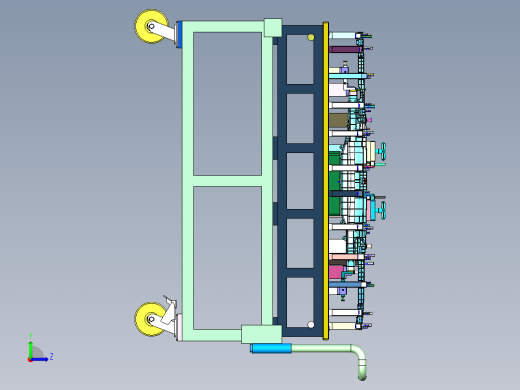 前除霜风道总成检具左视缩略图