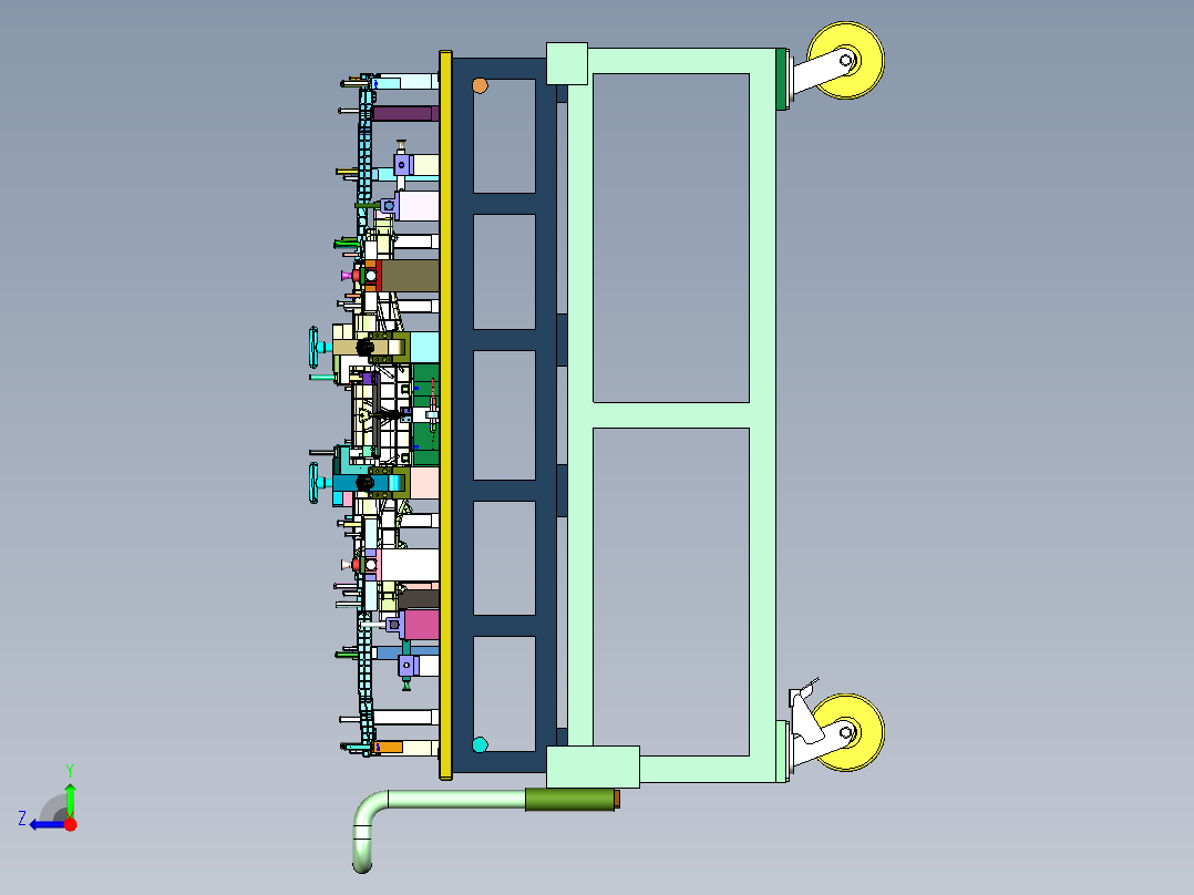 前除霜风道总成检具右视图