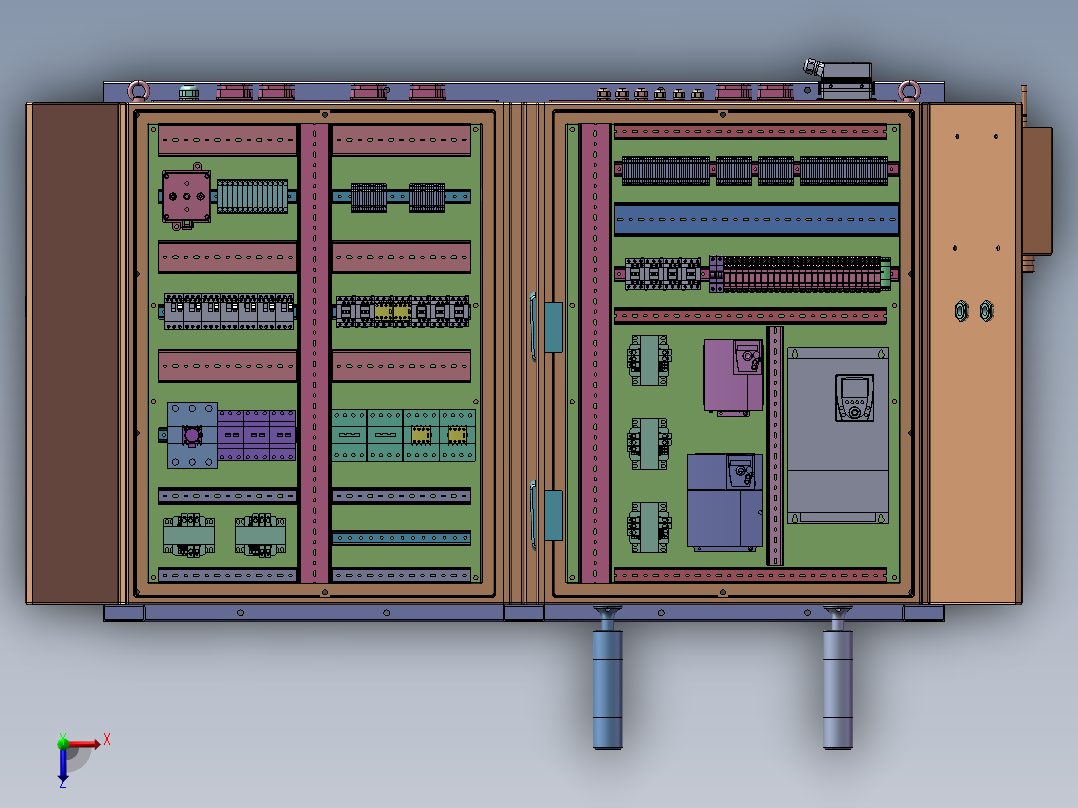 配电箱 (起重机用带元器件)俯视图