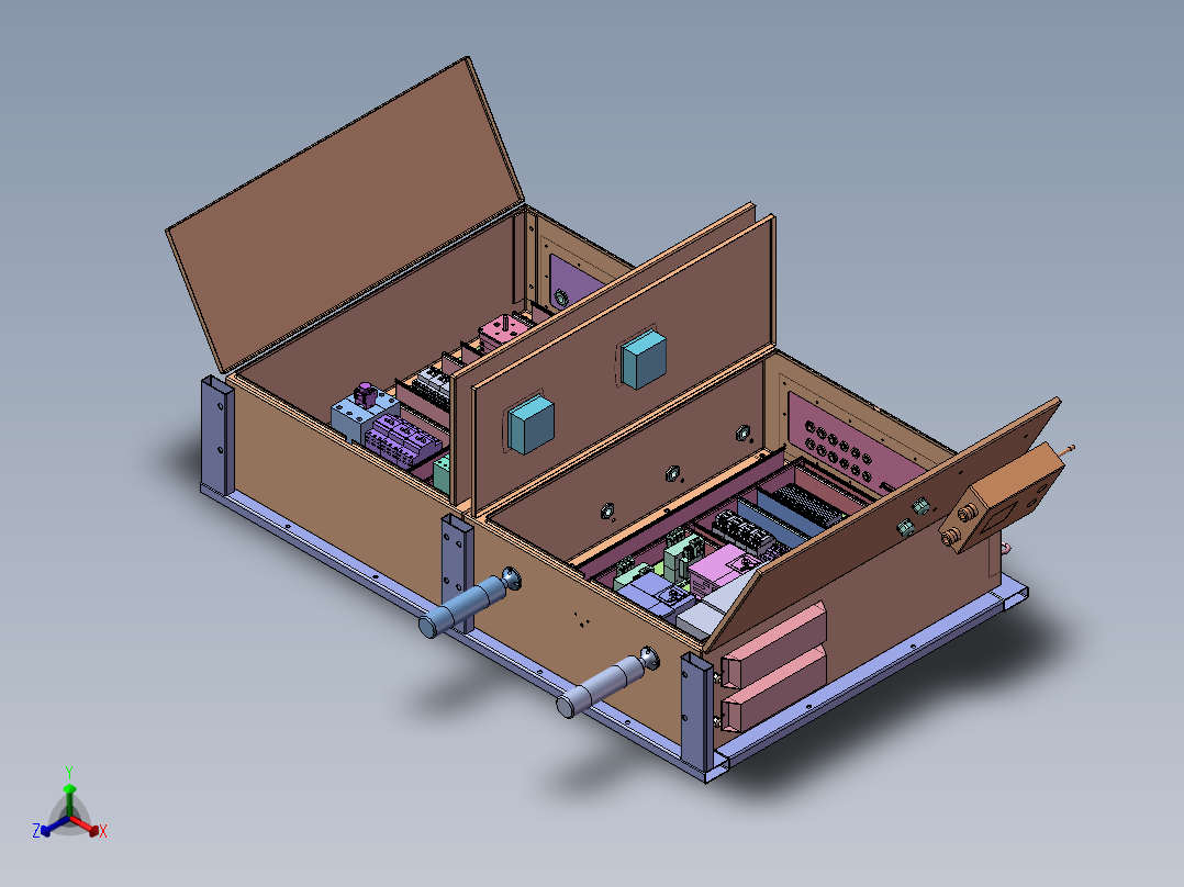 配电箱 (起重机用带元器件)正等轴测图