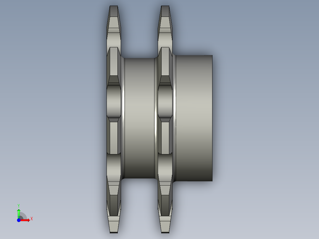 30倍速输送链齿轮-1223-B-A-B前视图
