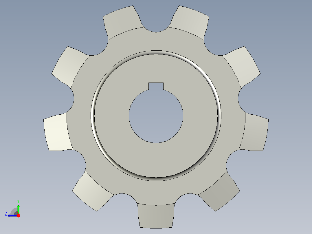 30倍速输送链齿轮-1223-B-A-B右视图