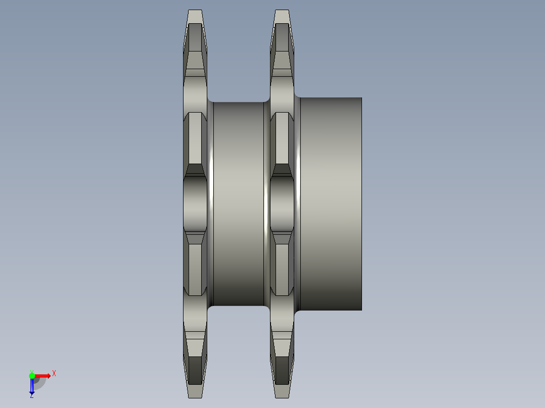 30倍速输送链齿轮-1223-B-A-B俯视图