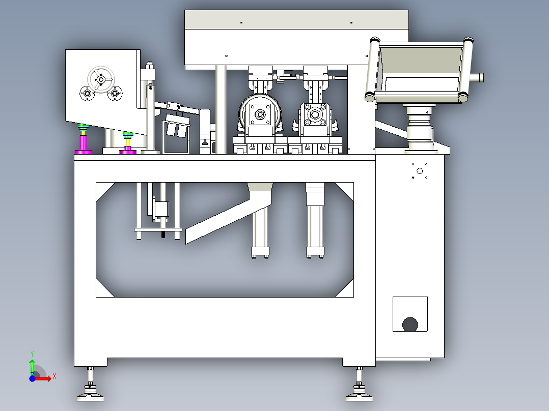 双头自动管端加工机（管端机）前视图