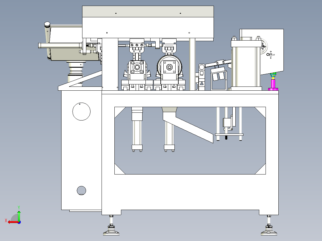 双头自动管端加工机（管端机）后视图