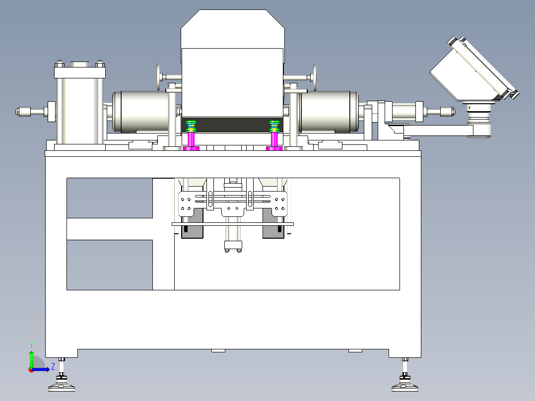 双头自动管端加工机（管端机）左视图