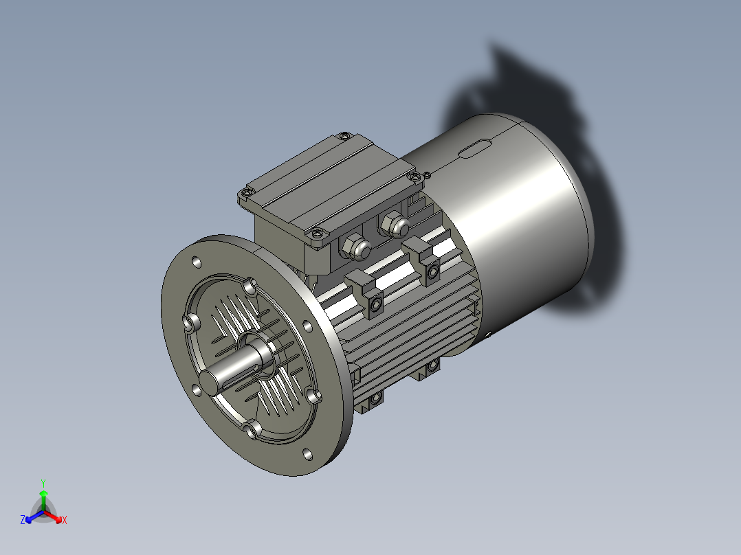 Y3EJ系列电机B5安装(63180L)Y2EJ-100-4P-3kW-B5主视图