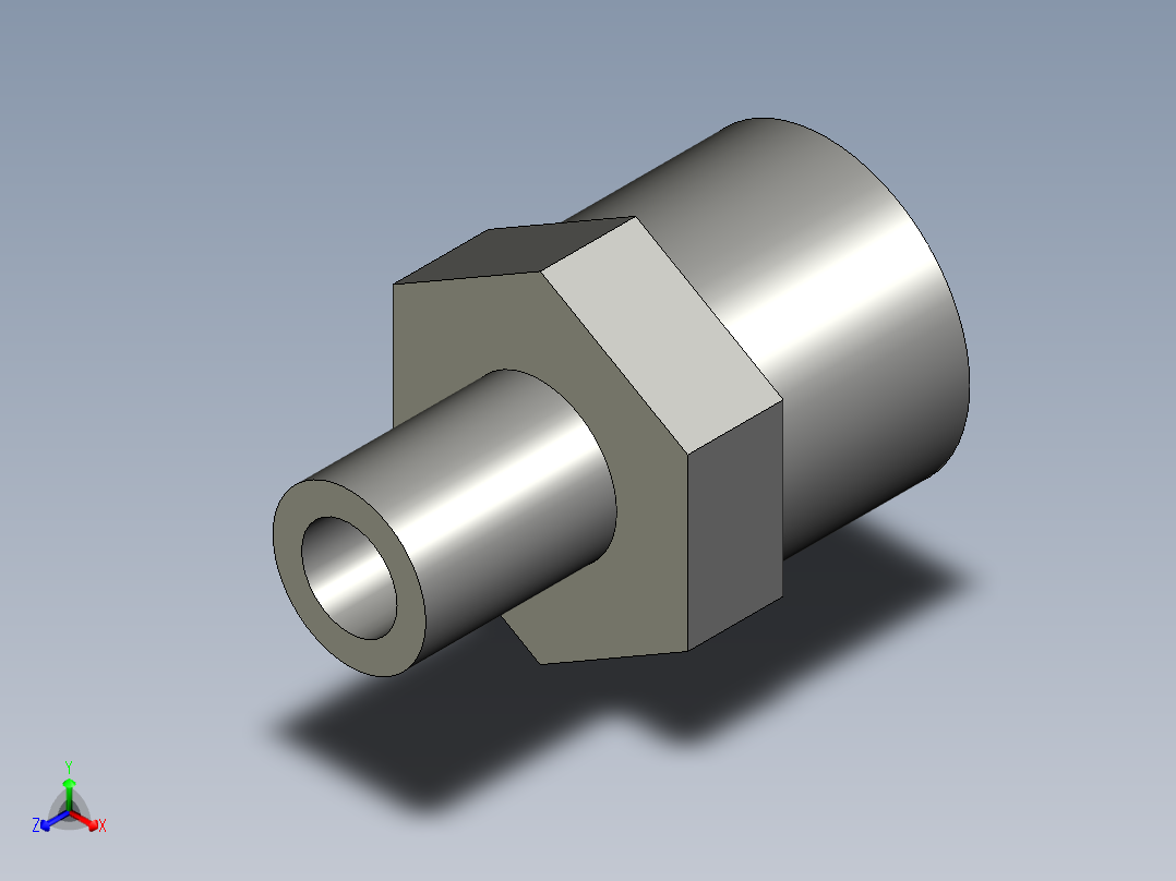 后端后不锈钢05外丝-025外丝-变丝正等轴测图