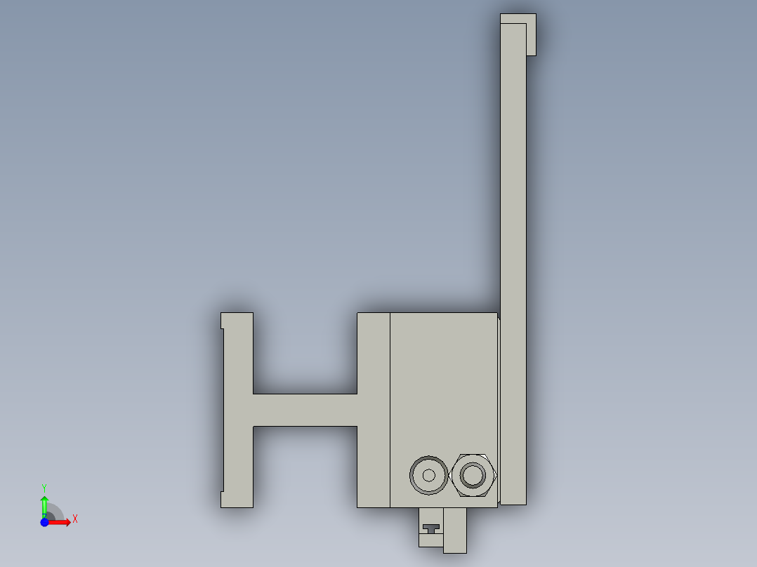 CY1S(615)磁偶式无杆气缸CDY1S10H-200前视图